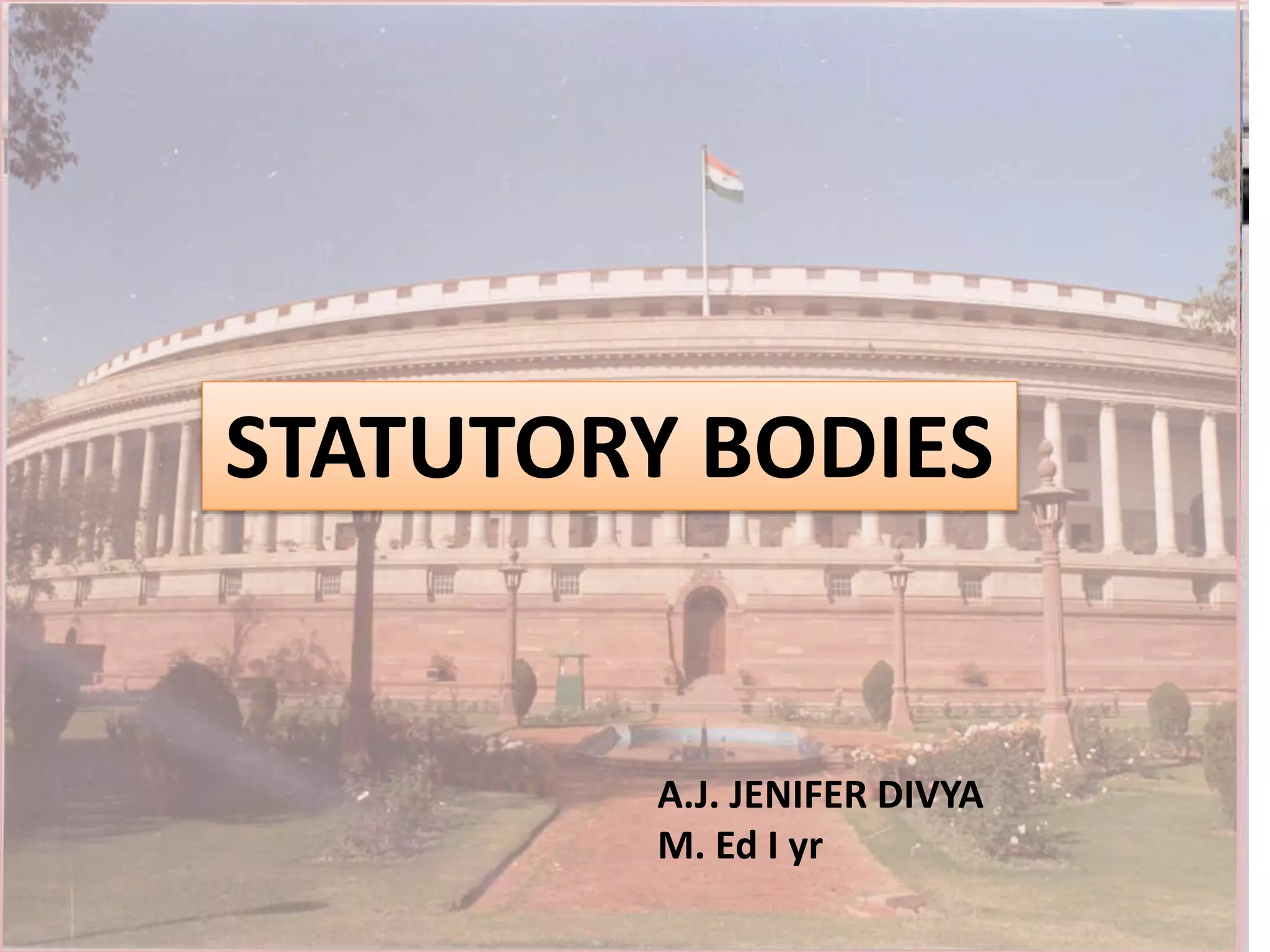 Statutory bodies PPT