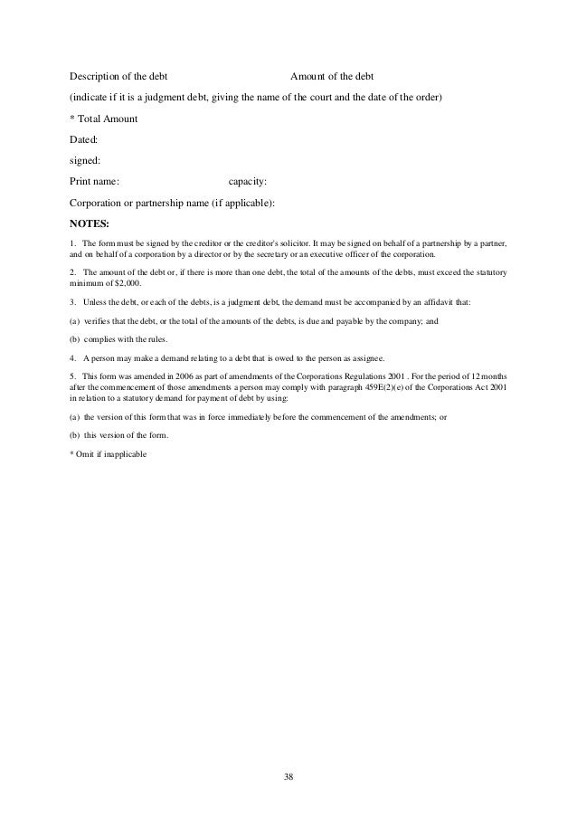 Statutory Demand Law in Australia