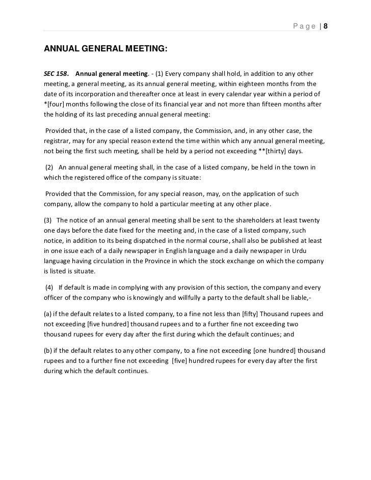 Statutory meeting of company