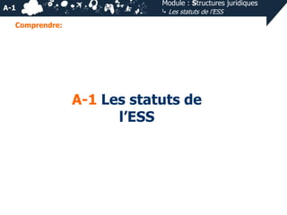 A-1

Module : Structures juridiques
⤷ Les statuts de l’ESS

Comprendre:

A-1 Les statuts de
l’ESS

 