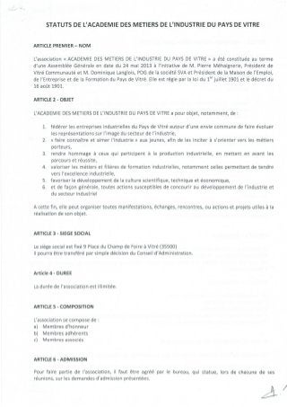 Statuts académie des_métiers_de_l'industrie_du_pays_de_vitre