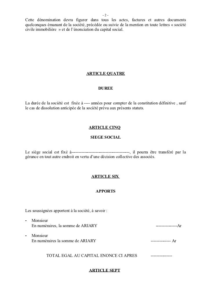 societe civile immobiliere