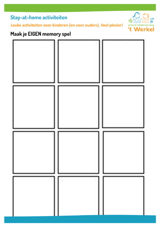 Leuke activiteiten voor kinderen (en voor ouders). Veel plezier!
 