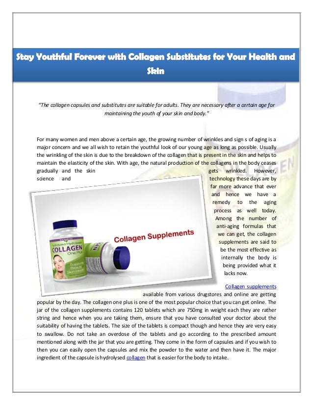 Stay Youthful Forever with Collagen Substitutes for Your Health and Skin