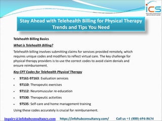 Stay Ahead with Telehealth Billing for Physical Therapy Trends and Tips ...