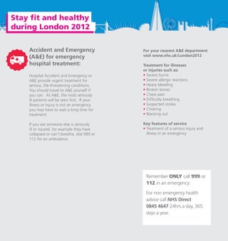 Stay healthy during london olympics 2012
