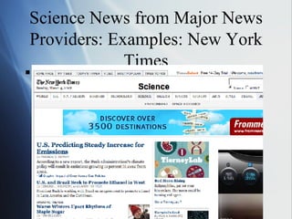 Staying Current with Science News -- Searching and Sources Online