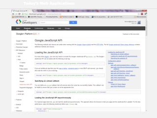 Today’s Web Applications
 