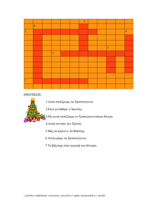 ÎÎ¡Î©Î¤ÎÎ£ÎÎÎ£:                   1.ÎÏÏÏ ÏÏÎ¿Î»Î¯Î¶Î¿ÏÎ¼Îµ ÏÎ± Î§ÏÎ¹ÏÏÎ¿ÏÎ³ÎµÎ½Î½Î±.                   2.ÎÎºÎµÎ¯ Î³ÎµÎ½Î½Î®Î¸Î·ÎºÎµ Î¿ Î§ÏÎ¹ÏÏÏÏ.             ...