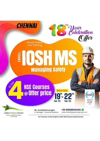 Stay up-to-date with the latest Updates-  Iosh Course  In Chennai.pdf