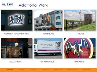 Additional Work




Overview   Strategy   Concept   Creation   Execution   STB Harmony™   Case Studies
 