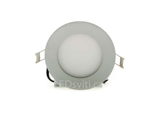 Stříbrný kruhový LED panel 180mm 15W bílá 5000K