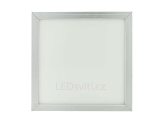 Stříbrný přisazený LED panel 300 x 300mm 18W teplá bílá 3500K