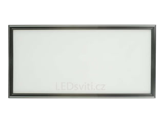 Stříbrný přisazený LED panel 300 x 600mm 30W teplá bílá 3500K