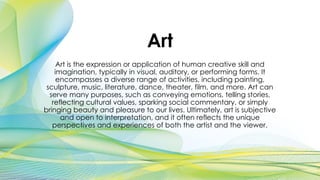 art introduction studying art appreciation | PPTX