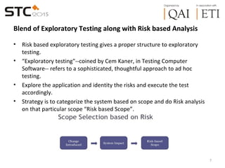 Stc 2015 regional-round-ppt-exlopratory mobile testing with risk analysis