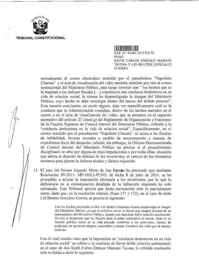 STC - Expediente N° 3485-2012-AA-TC - Funcionario público 
