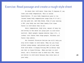 Exercise: Read passage and create a rough style sheet
21
21
 