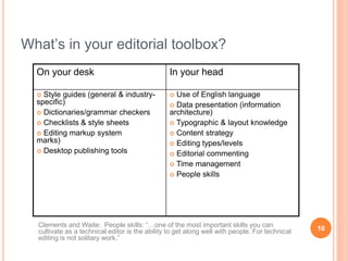 Technical Editing: The Foundation of a Quality Product | PPTX