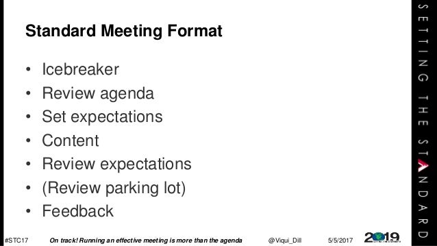standard meeting format