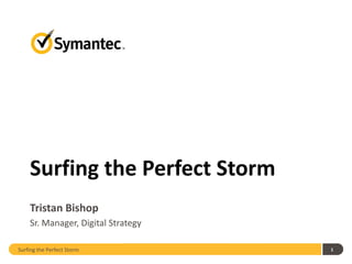 Surfing the Perfect Storm
    Tristan Bishop
    Sr. Manager, Digital Strategy

Surfing the Perfect Storm           1
 