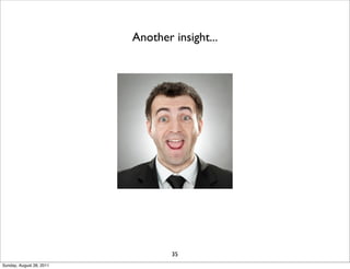 Another insight...




                                  35
Sunday, August 28, 2011
 