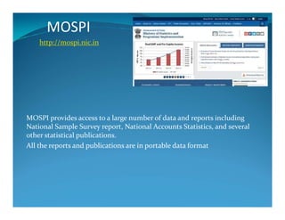 MOSPI REPORTS AND PUBLICATIONS visual data 3