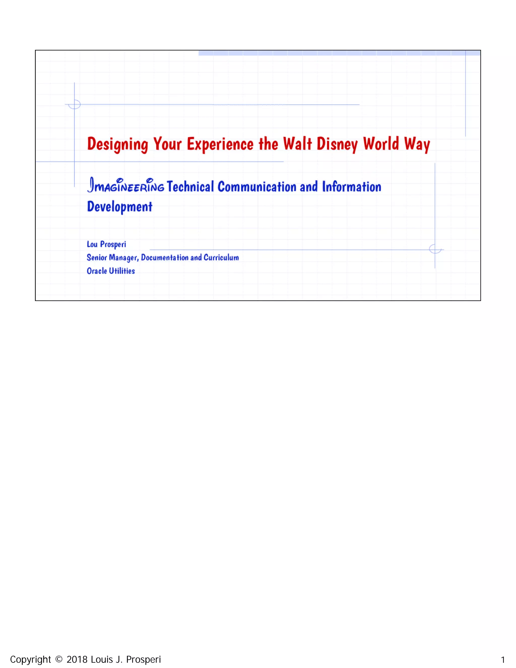 Copyright © 2018 Louis J. Prosperi 1
 