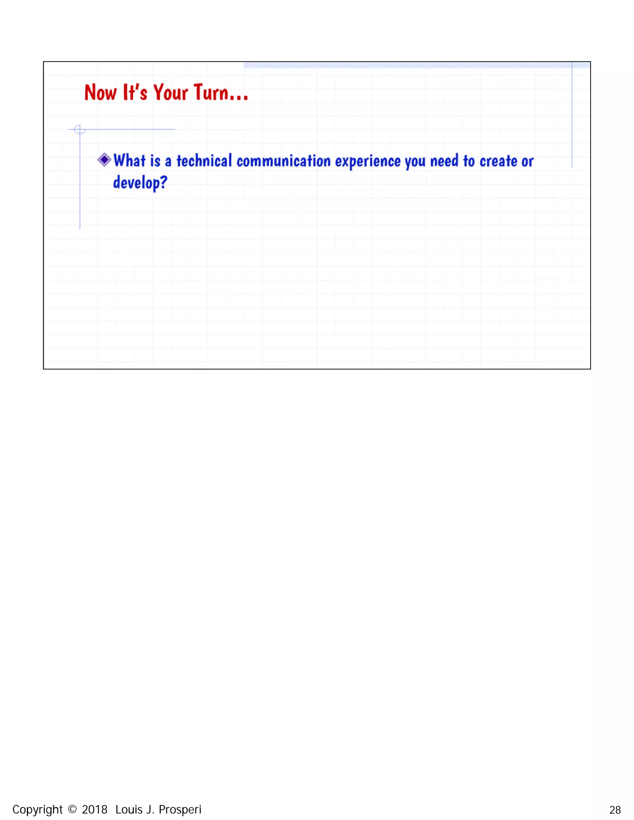 28Copyright © 2018 Louis J. Prosperi
 