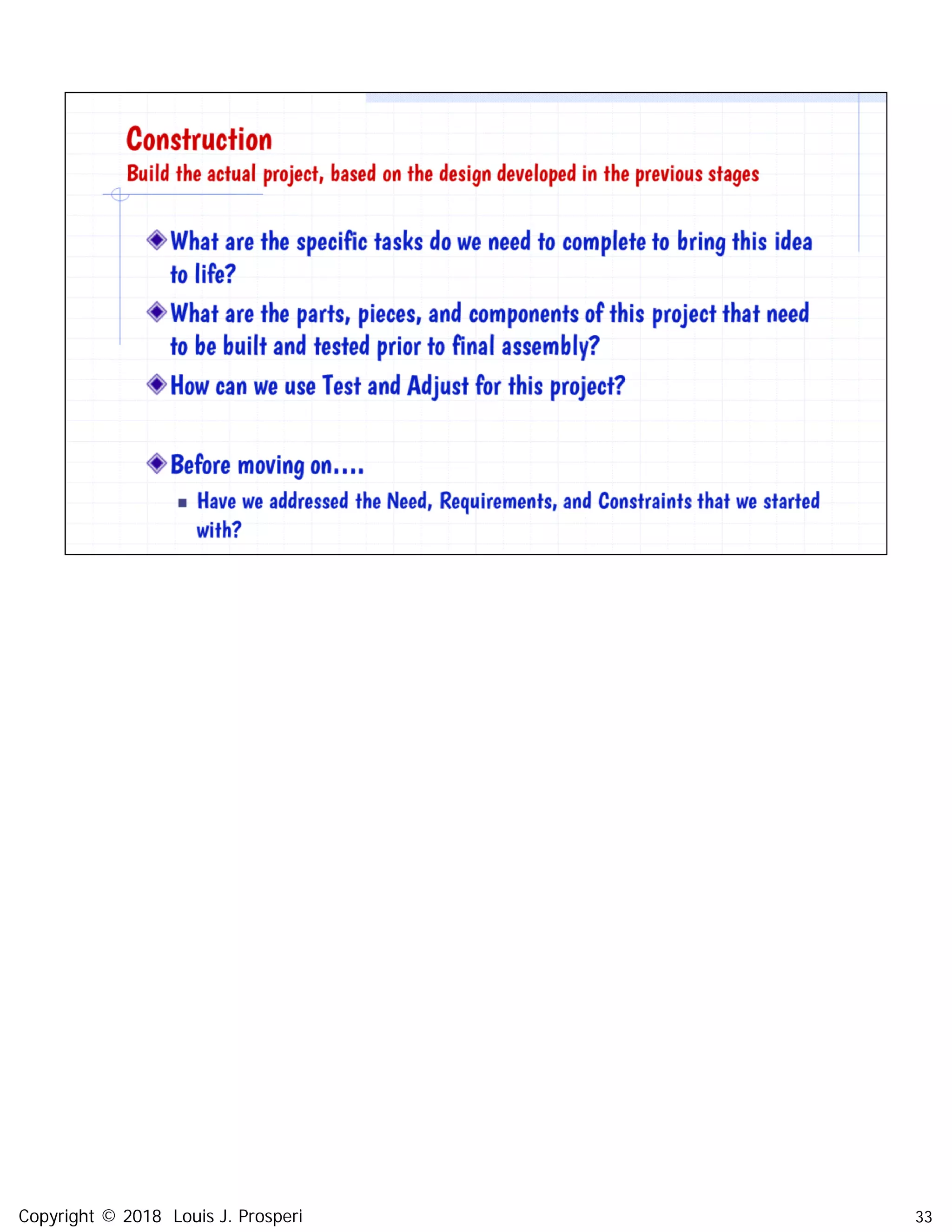 33Copyright © 2018 Louis J. Prosperi
 