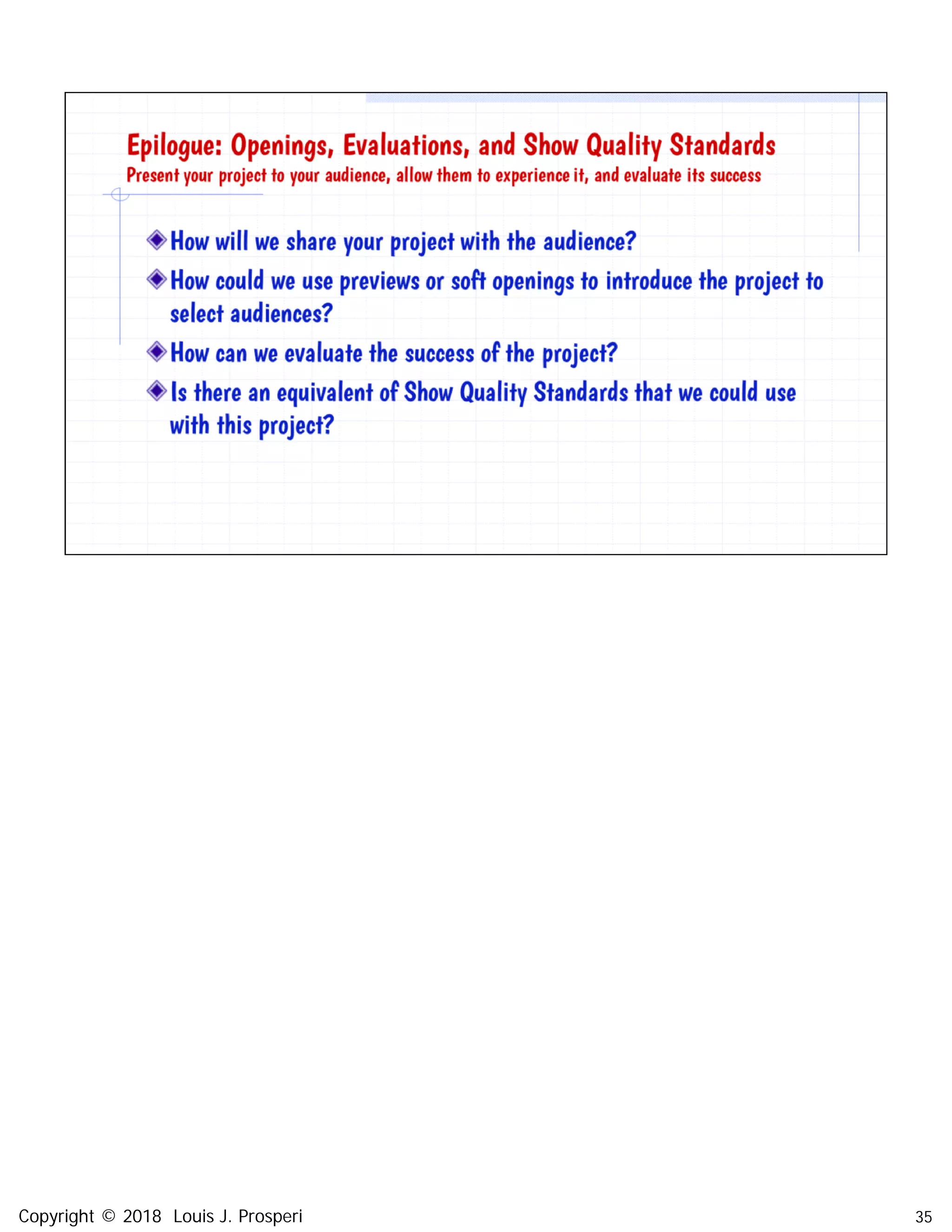 35Copyright © 2018 Louis J. Prosperi
 