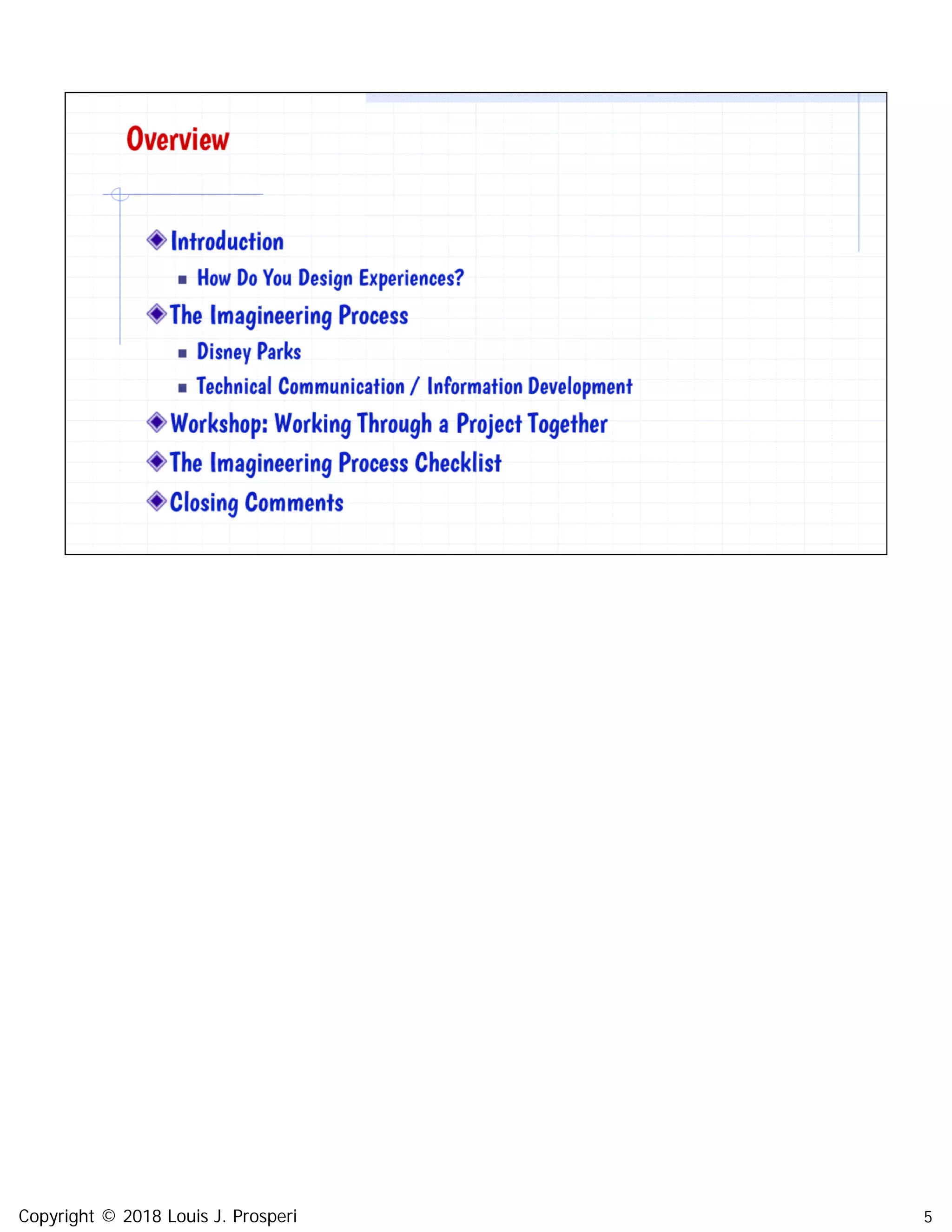 5Copyright © 2018 Louis J. Prosperi
 