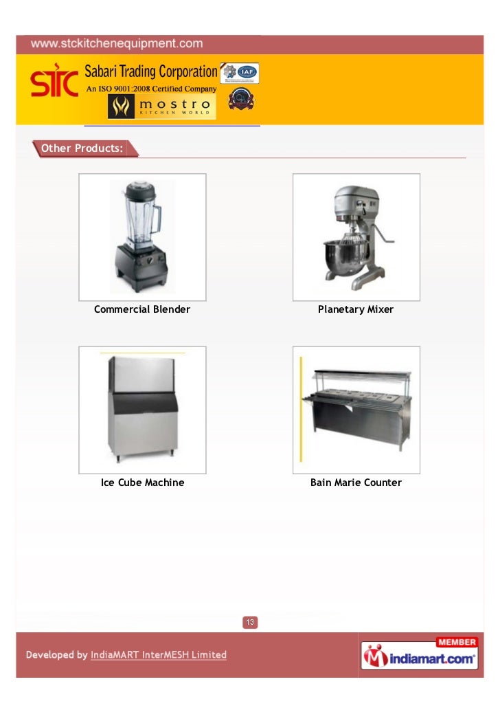 Sabari Trading Corporation, Coimbatore, Kitchen Equipments