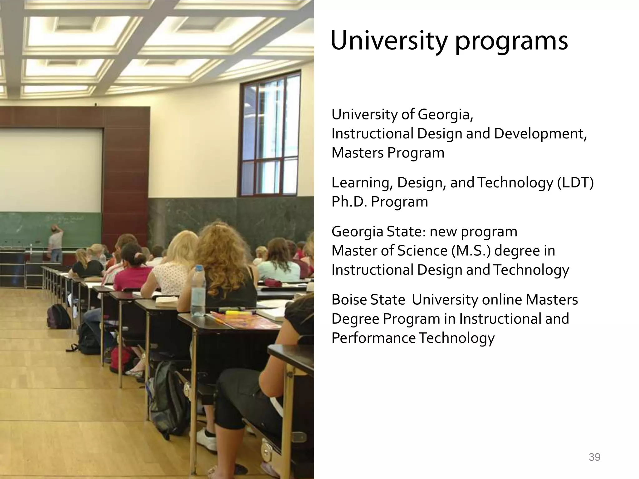 The training profession26