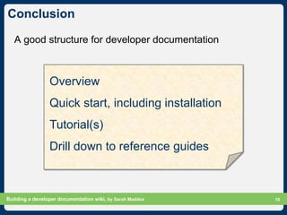Building a developer documentation wiki | PPTX