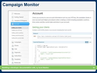 Building a developer documentation wiki | PPTX