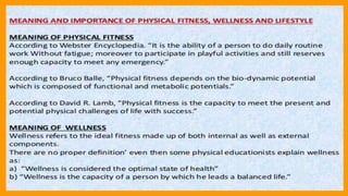 chapter 3 physical fitness, wellness and lifestyle | PPTX