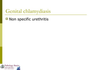Genital chlamydiasis
 Non specific urethritis
 