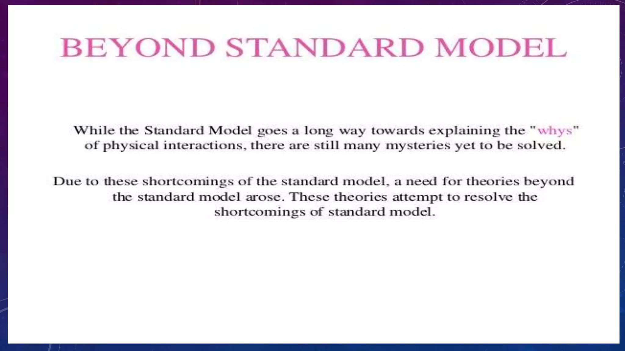 Standard model of elementary particles
