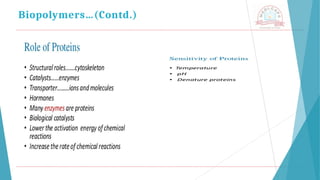 Biopolymers…(Contd.)
 