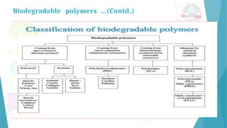 Biodegradable polymers …(Contd.)
 