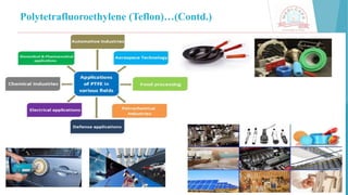Polytetrafluoroethylene (Teflon)…(Contd.)
 