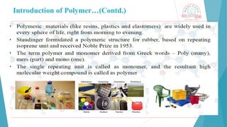 Introduction of Polymer…(Contd.)
 