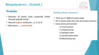 Biopolymers…(Contd.)
 