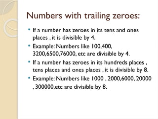 Trailing Numbers Factors and Multiples for - grade 6 level | PPTX