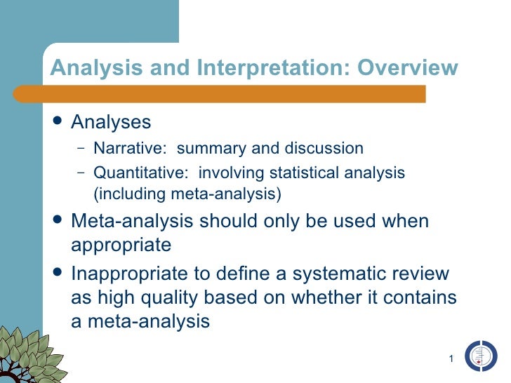 how are research analysis and interpretation done