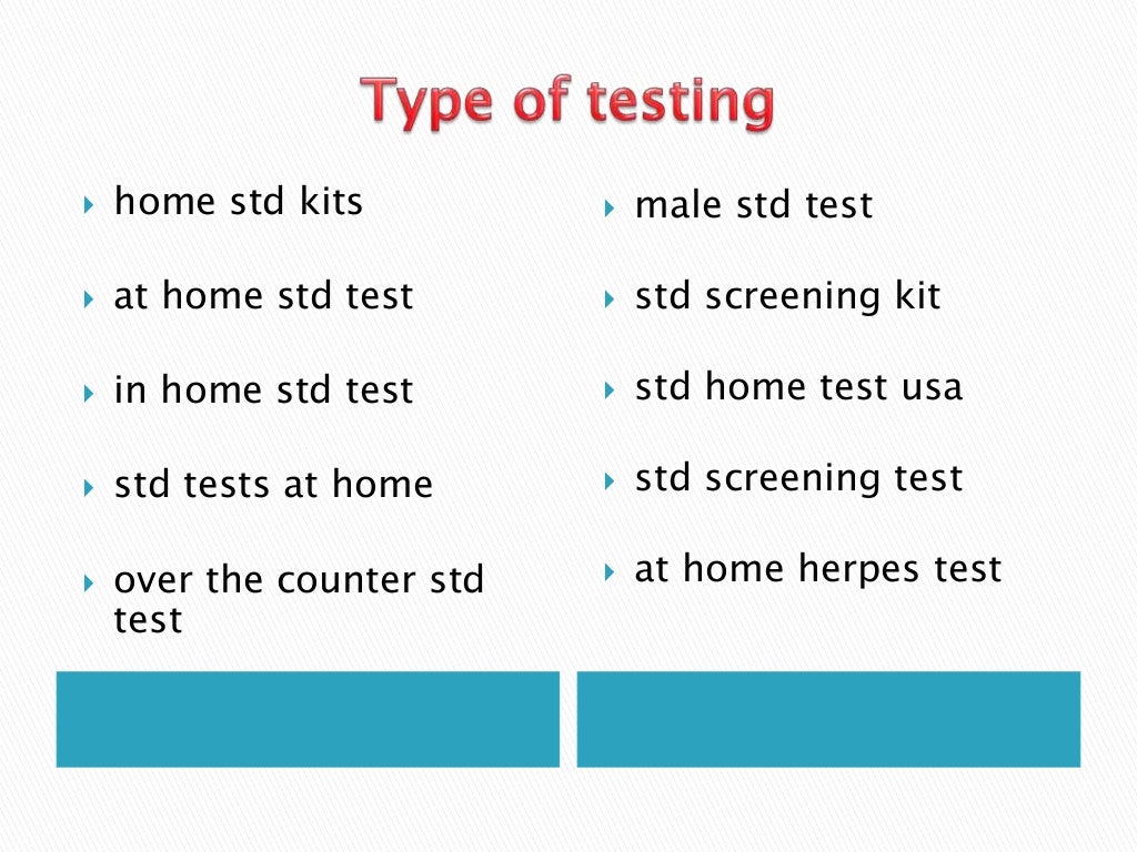 at home std testover the counter std