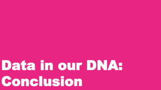 Data in our DNA:
Conclusion
 