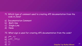 Std 12 chapter 7 Java Basics Important MCQs | PPTX