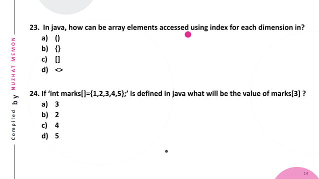 Std 12 Computer Chapter 9 Working with Array and String in Java ...